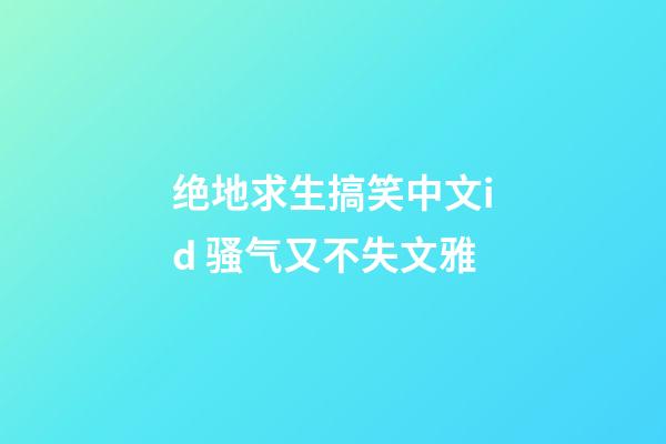 绝地求生搞笑中文id 骚气又不失文雅
